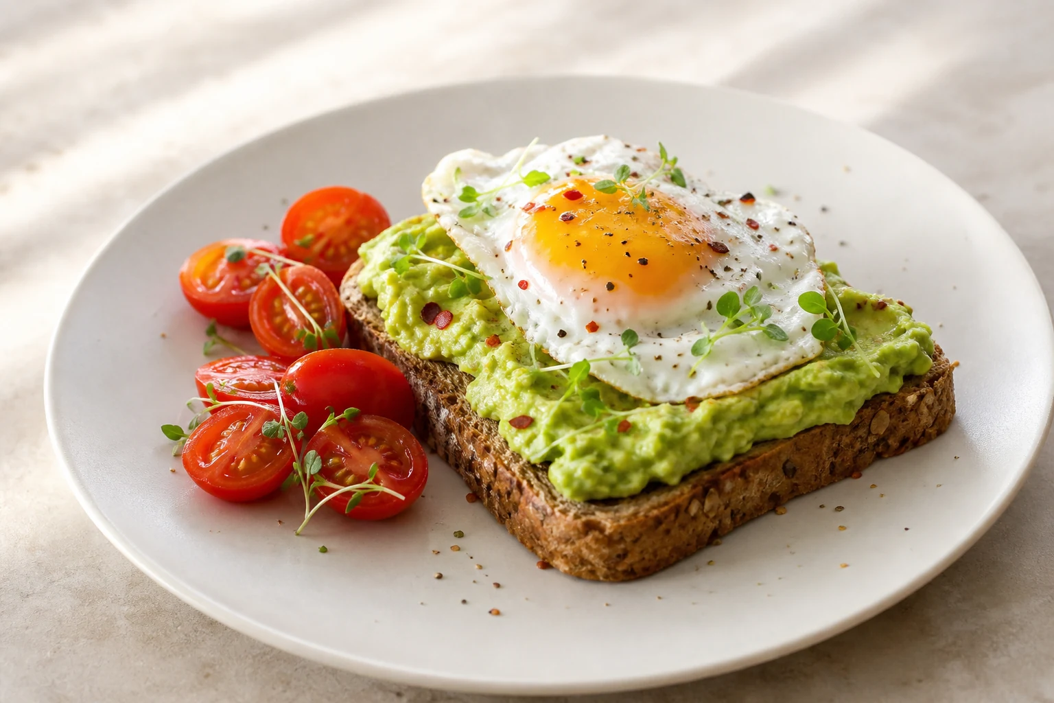 Avocado-Brot mit Ei