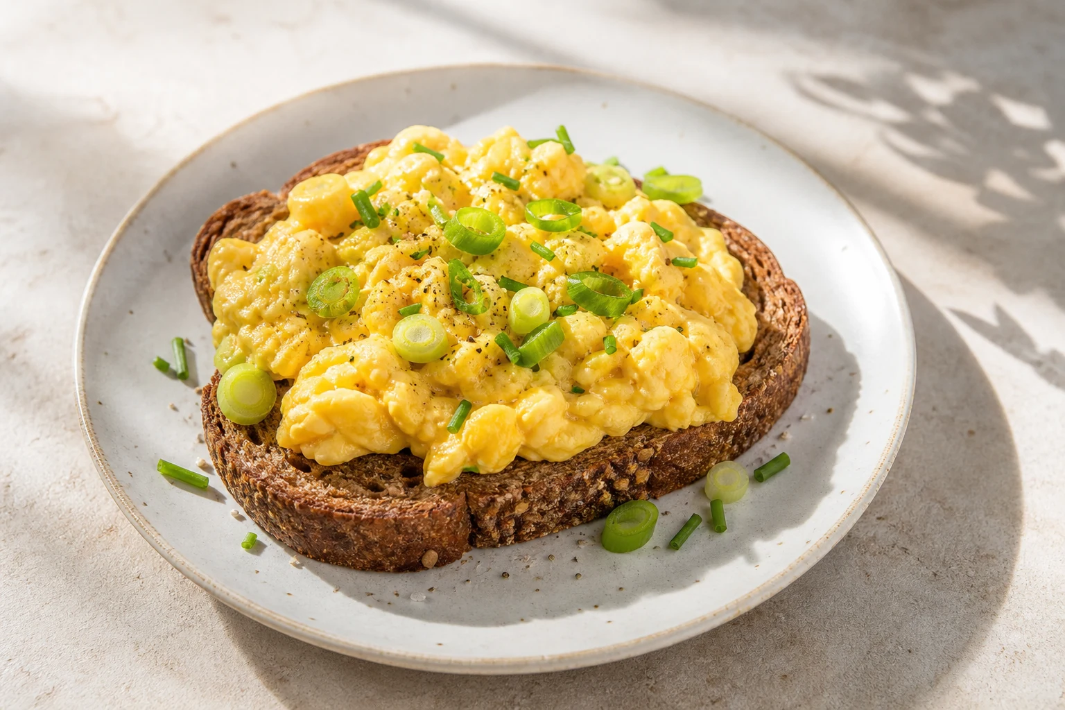 Rührei mit Vollkornbrot