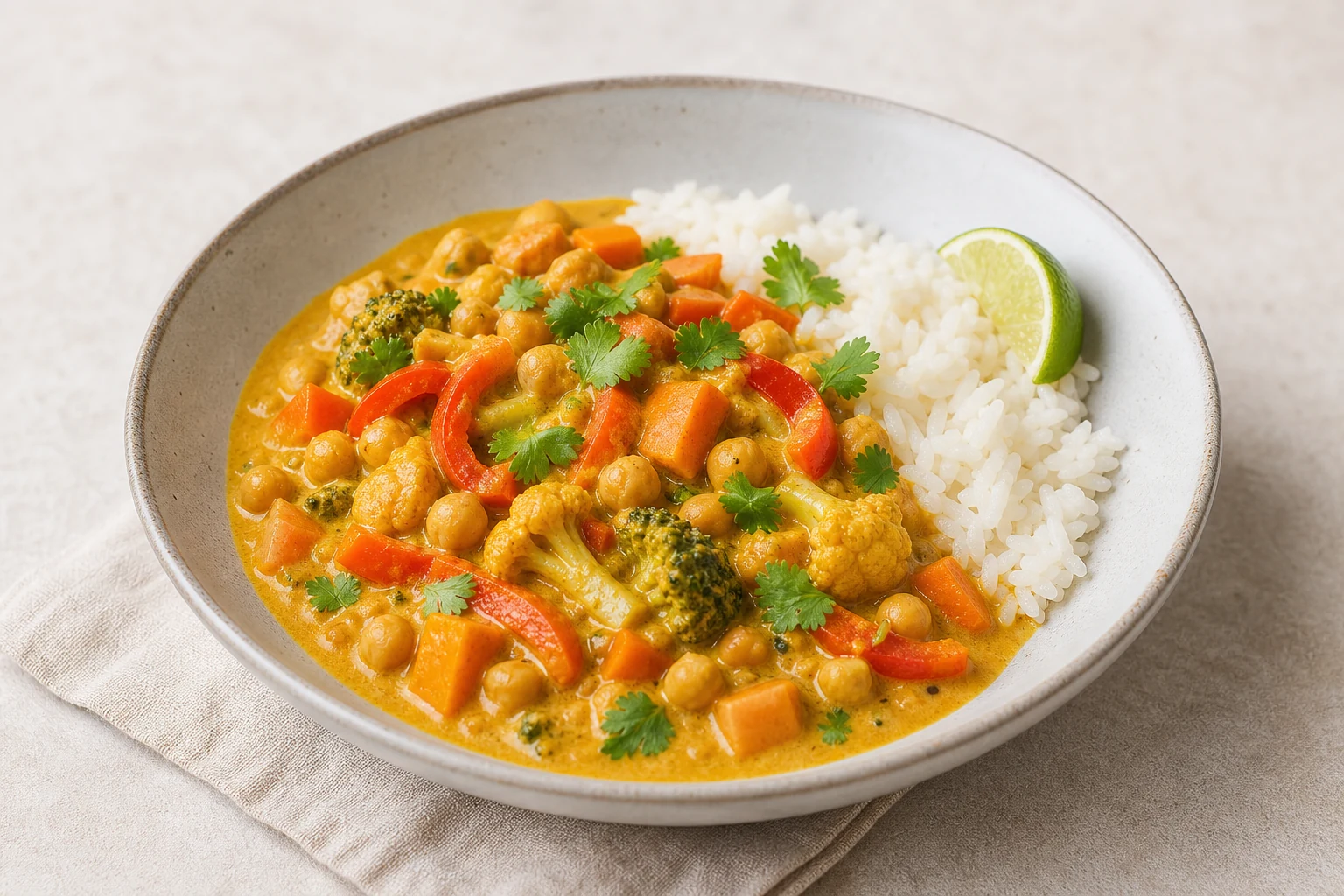 Gemüse-Kichererbsen-Curry