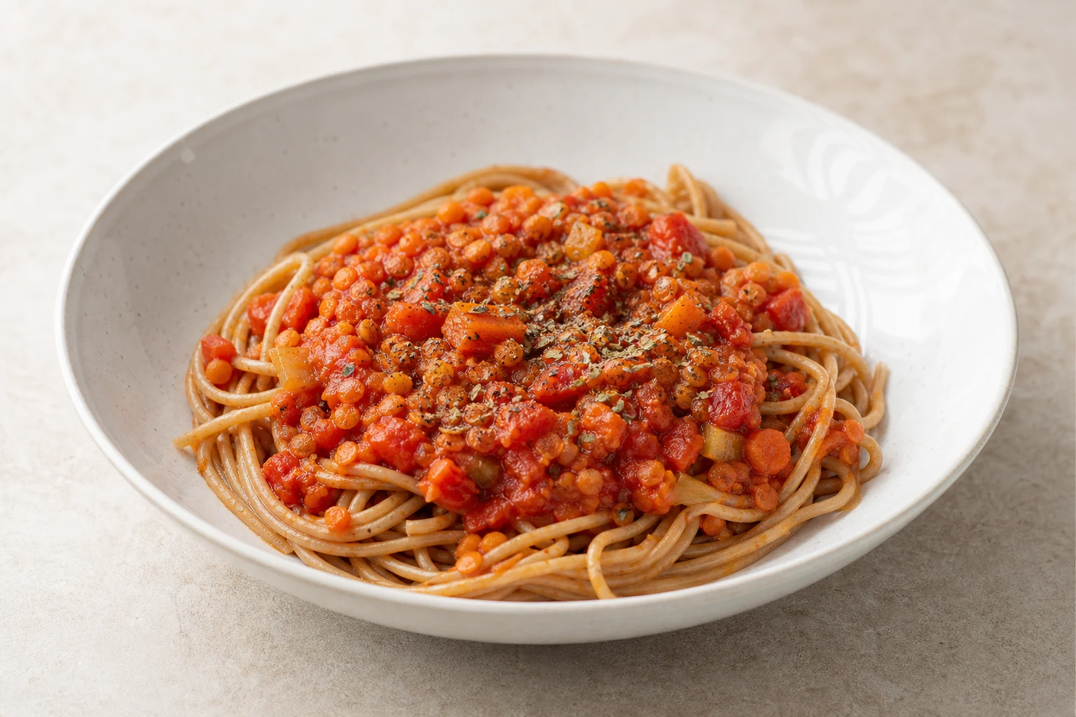Linsen-Bolognese