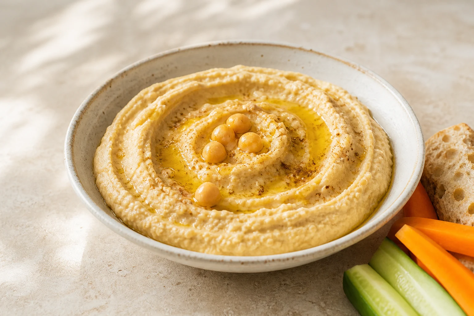 Selbstgemachter Hummus